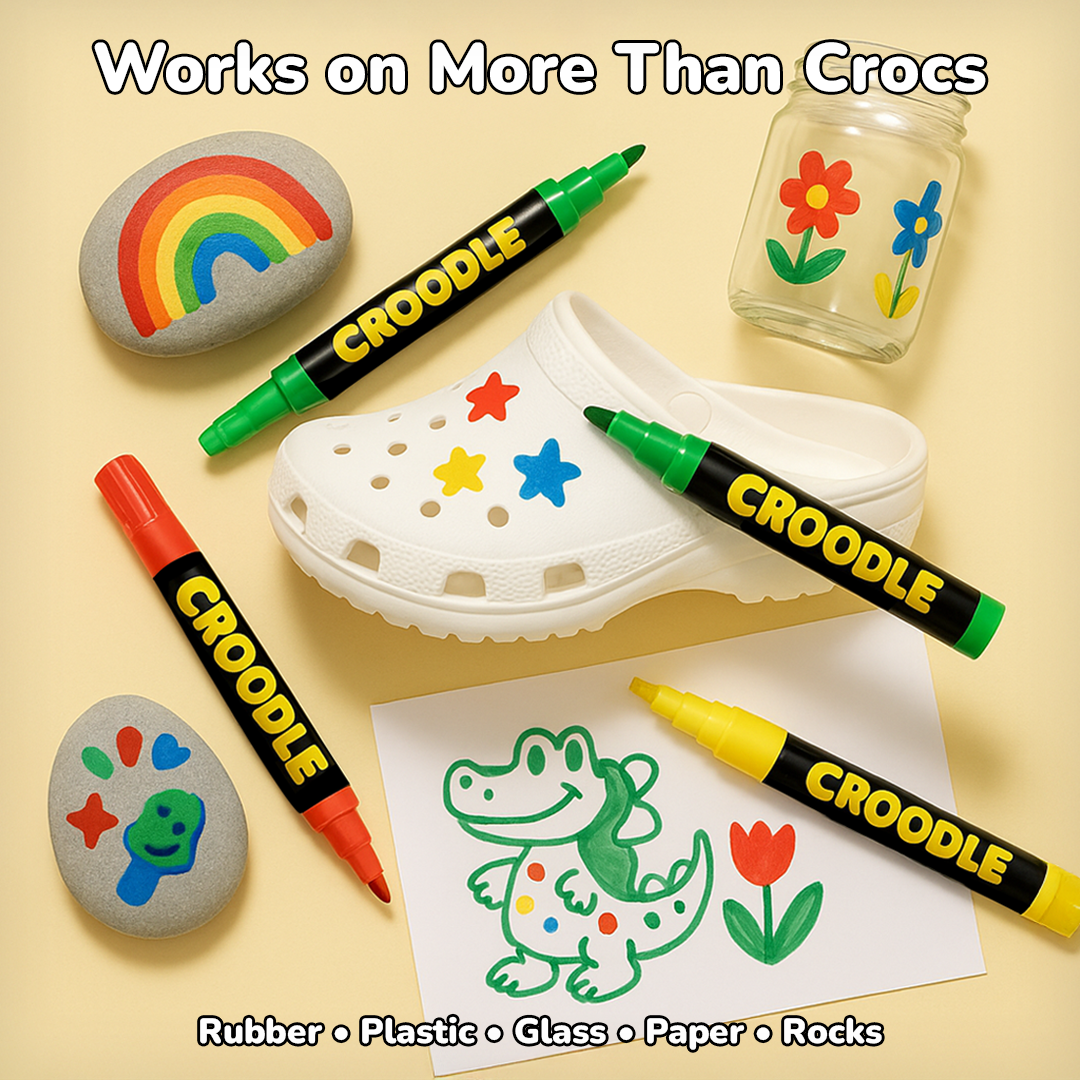 Croodle™ 24-Color Dual Tip Paint Pens – Customise Your Crocs