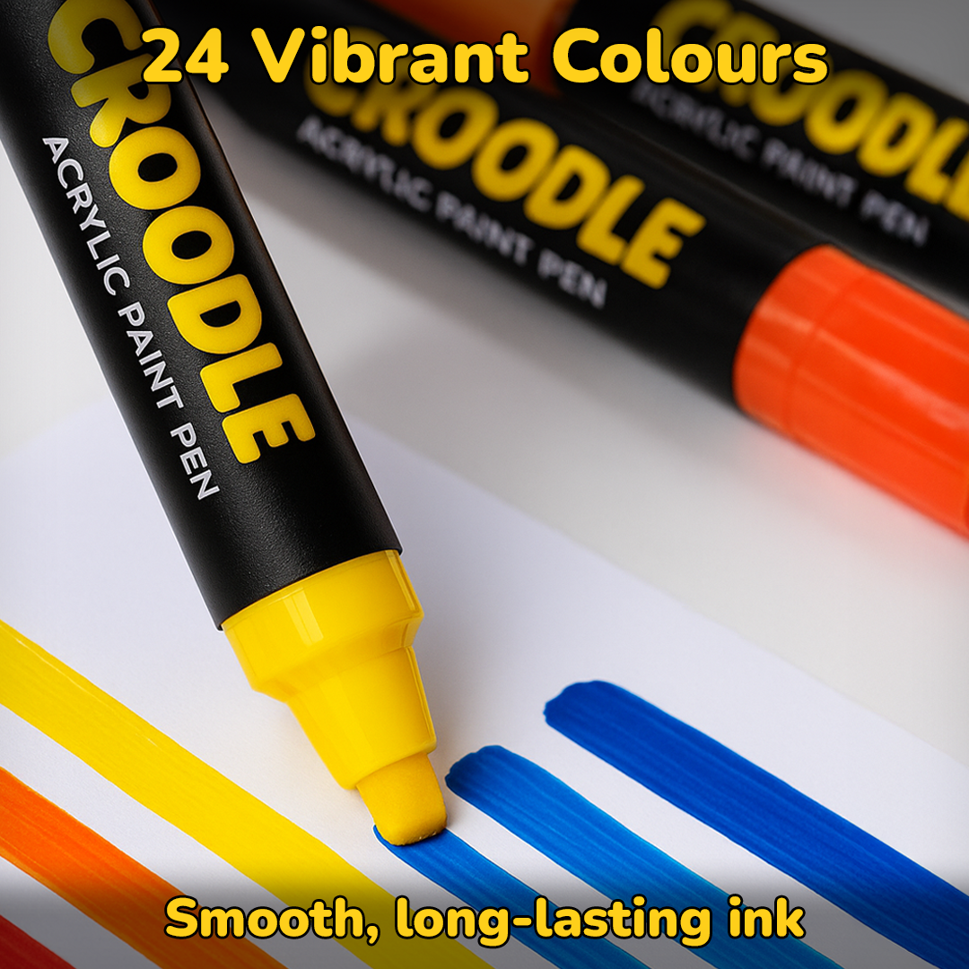 Croodle™ 24-Color Dual Tip Paint Pens – Customise Your Crocs
